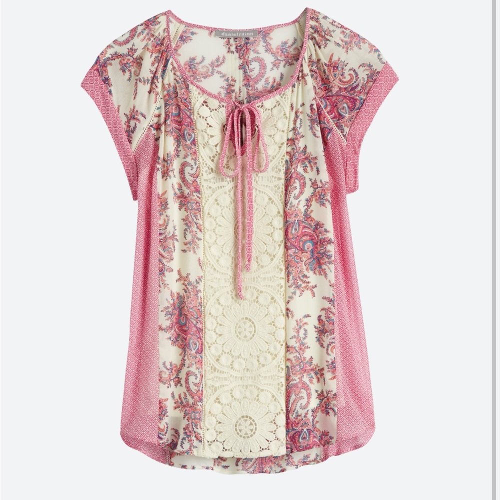 Daniel Rainn Tolley Mixed Print Top